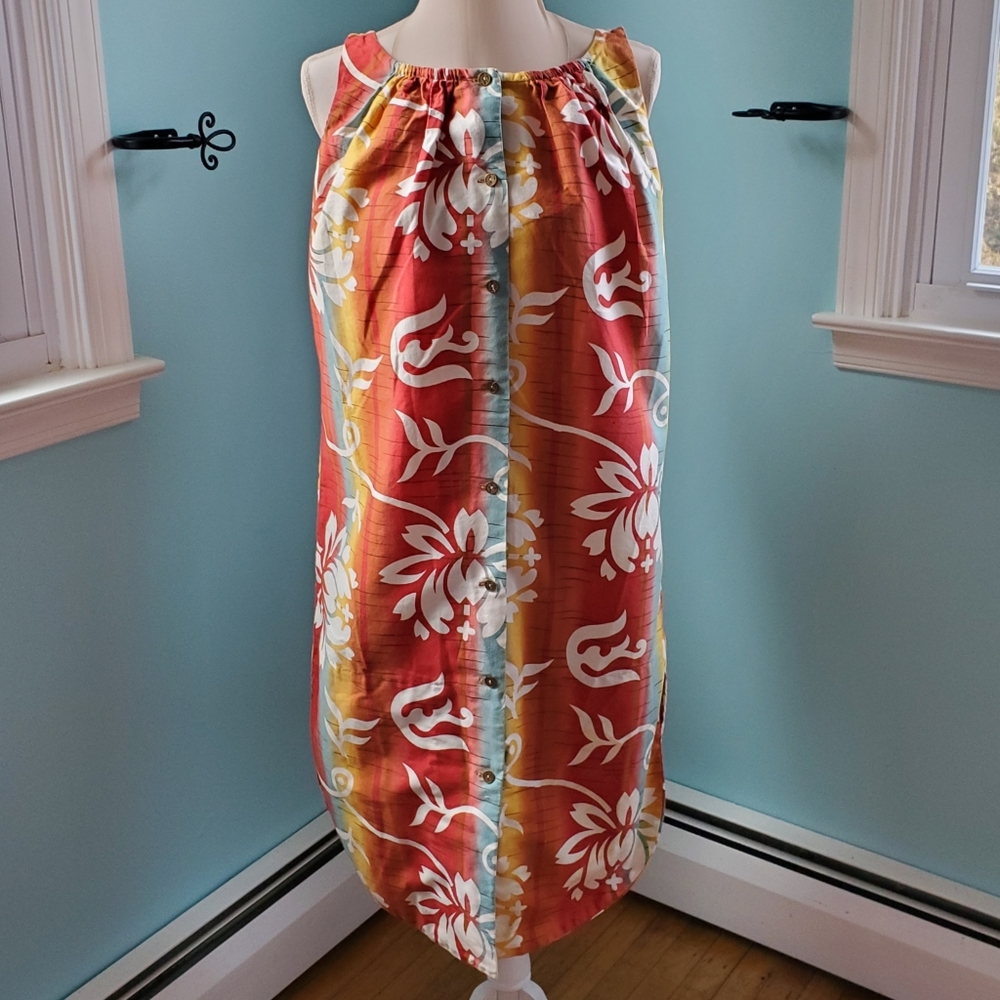 Made in Hawaii sleeveless dress with side slits